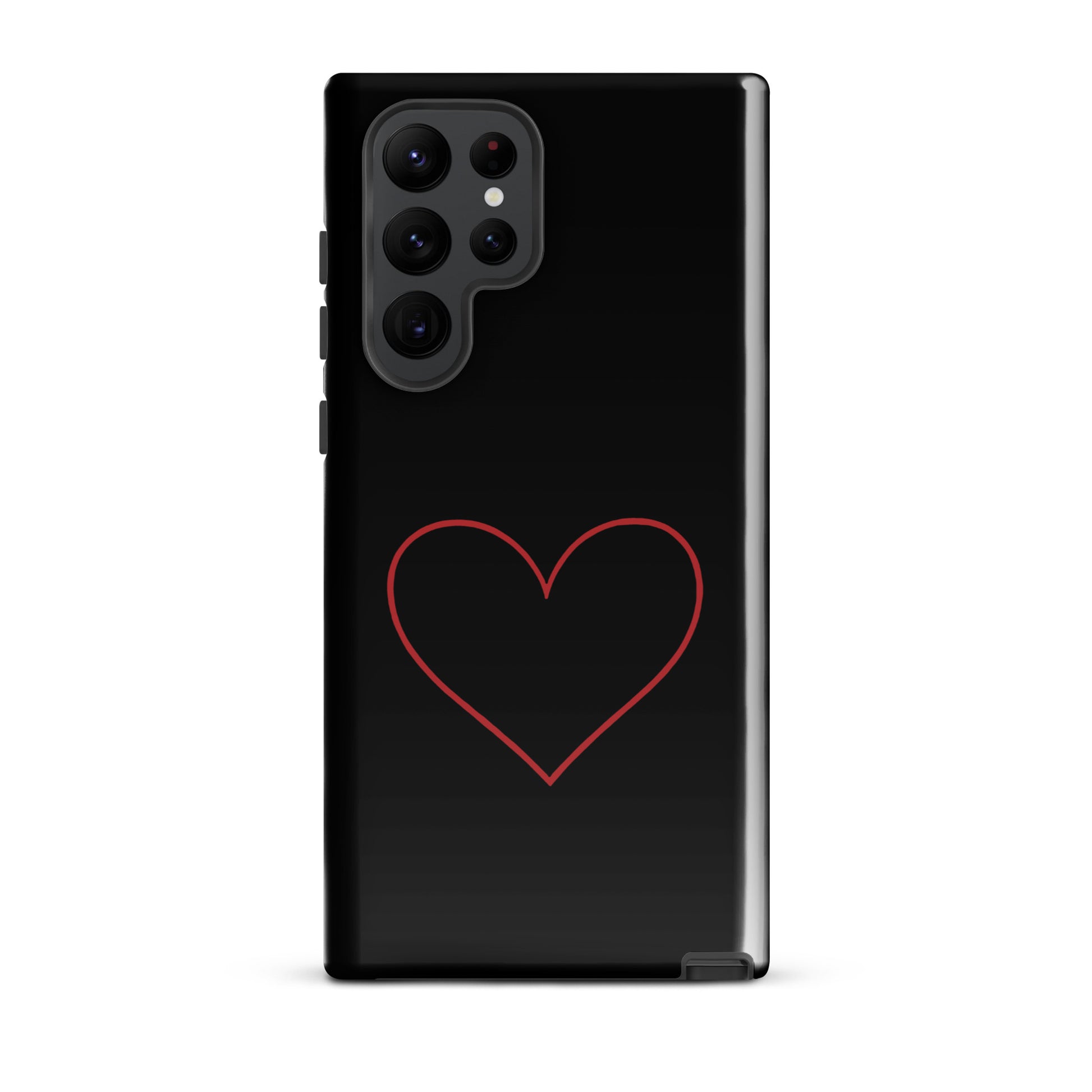 Phone Case for Samsung Galaxy with minimalist crimson heart design, perfect for modern aesthetics and everyday sophistication.