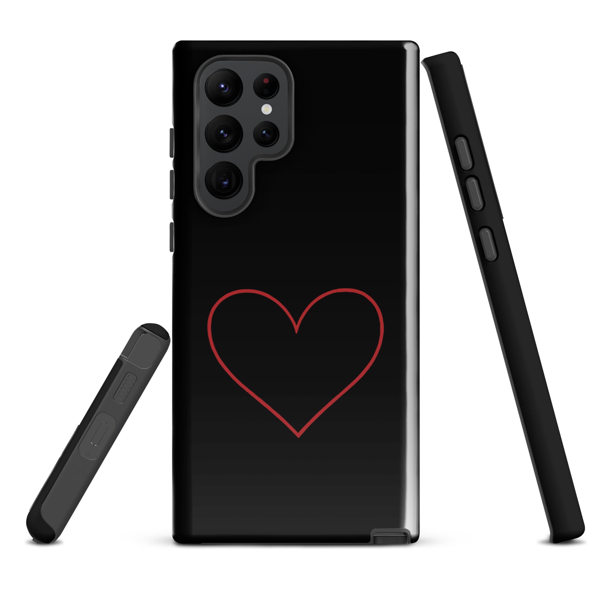 Phone Case for Samsung Galaxy with minimalist crimson heart design, featuring bold and understated elegance for modern aesthetics.