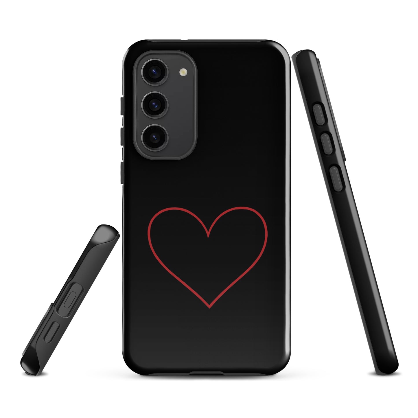 Phone Case for Samsung Galaxy with minimalist crimson heart design