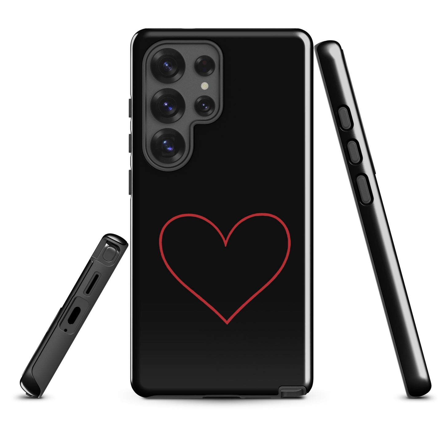 Phone Case for Samsung Galaxy with crimson heart design, minimalist and modern for a sleek look.