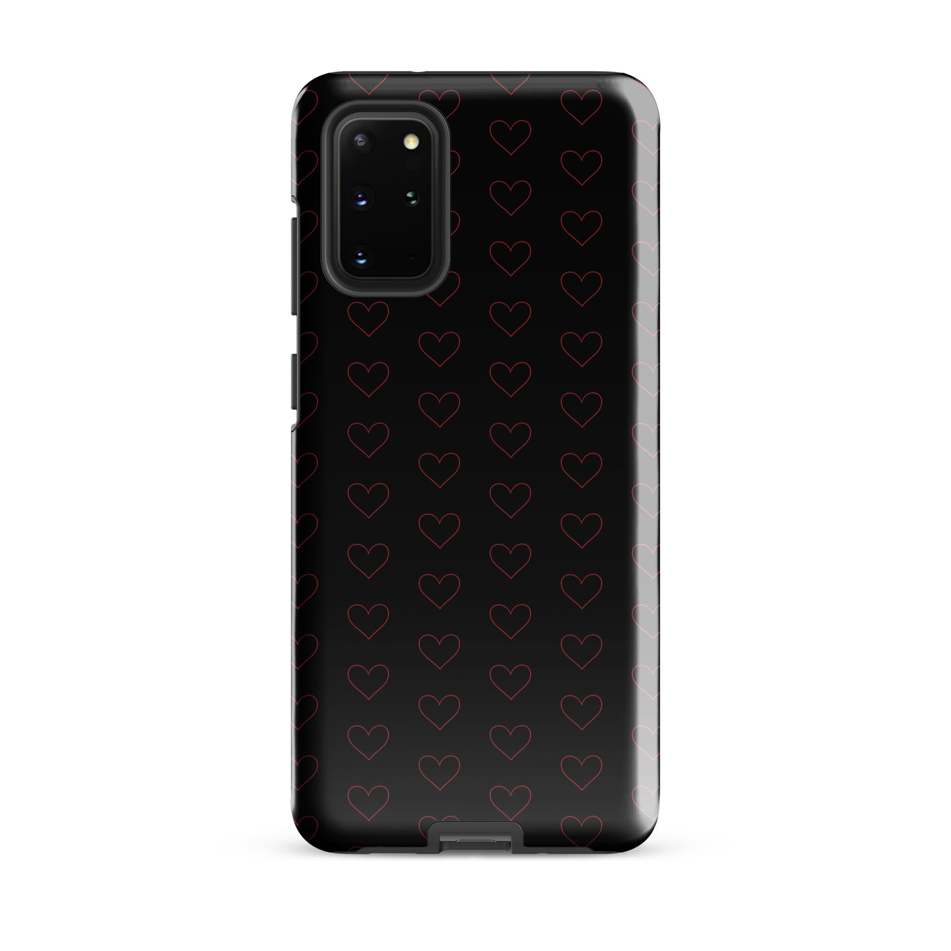 Phone Case for Samsung Galaxy with crimson heart pattern, stylish and modern design enhancing your smartphone's appearance.