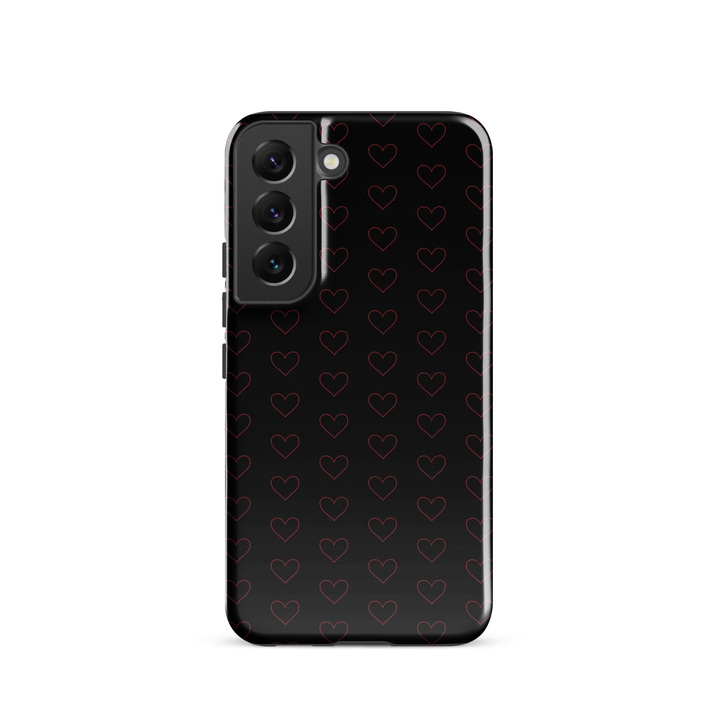 Phone Case for Samsung Galaxy with crimson heart pattern in sleek minimalist design
