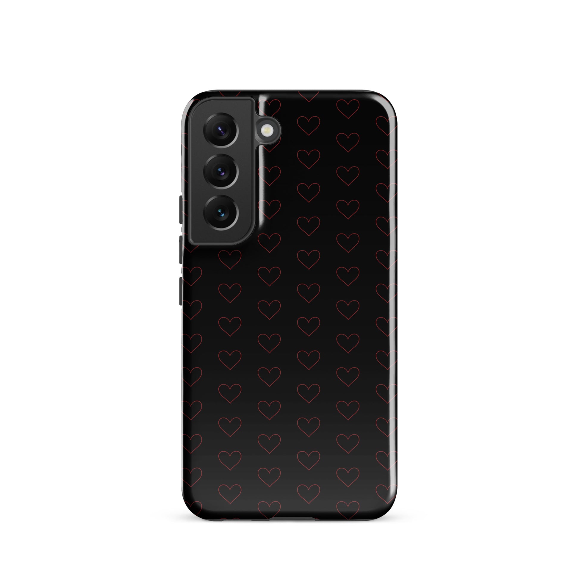 Phone Case for Samsung Galaxy with crimson heart pattern in sleek minimalist design
