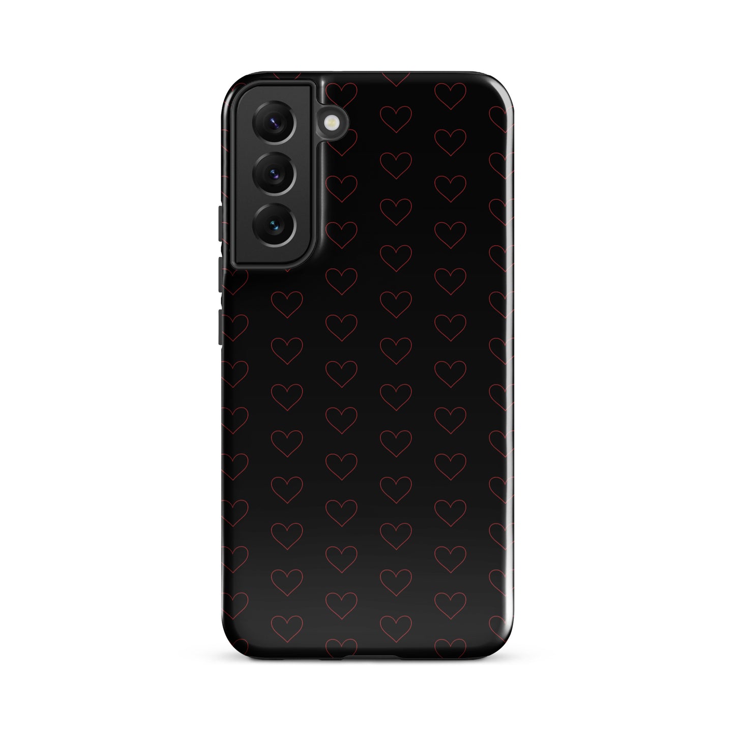 Phone Case for Samsung Galaxy with crimson heart pattern, elegant and modern design enhancing smartphone style and protection.