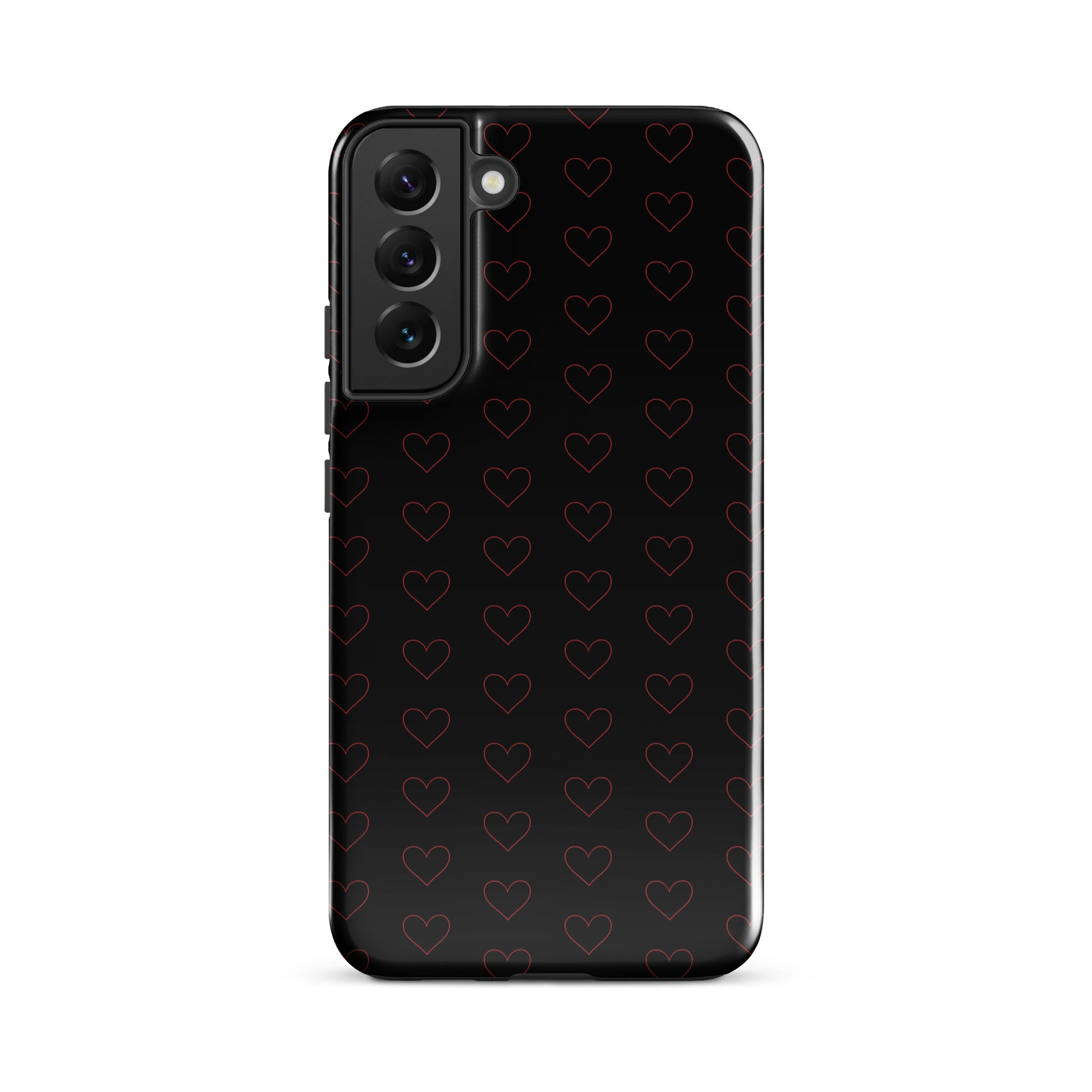 Phone Case for Samsung Galaxy with crimson heart pattern, elegant and modern design enhancing smartphone style and protection.