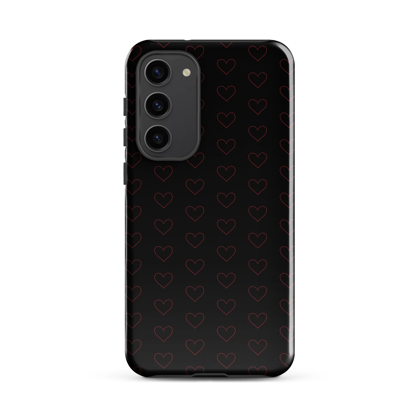 Phone Case for Samsung Galaxy with crimson heart pattern, elegant and modern design