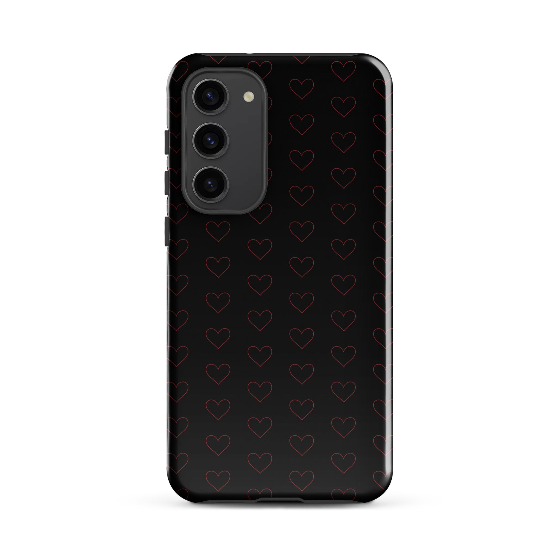 Phone Case for Samsung Galaxy with crimson heart pattern, elegant and modern design