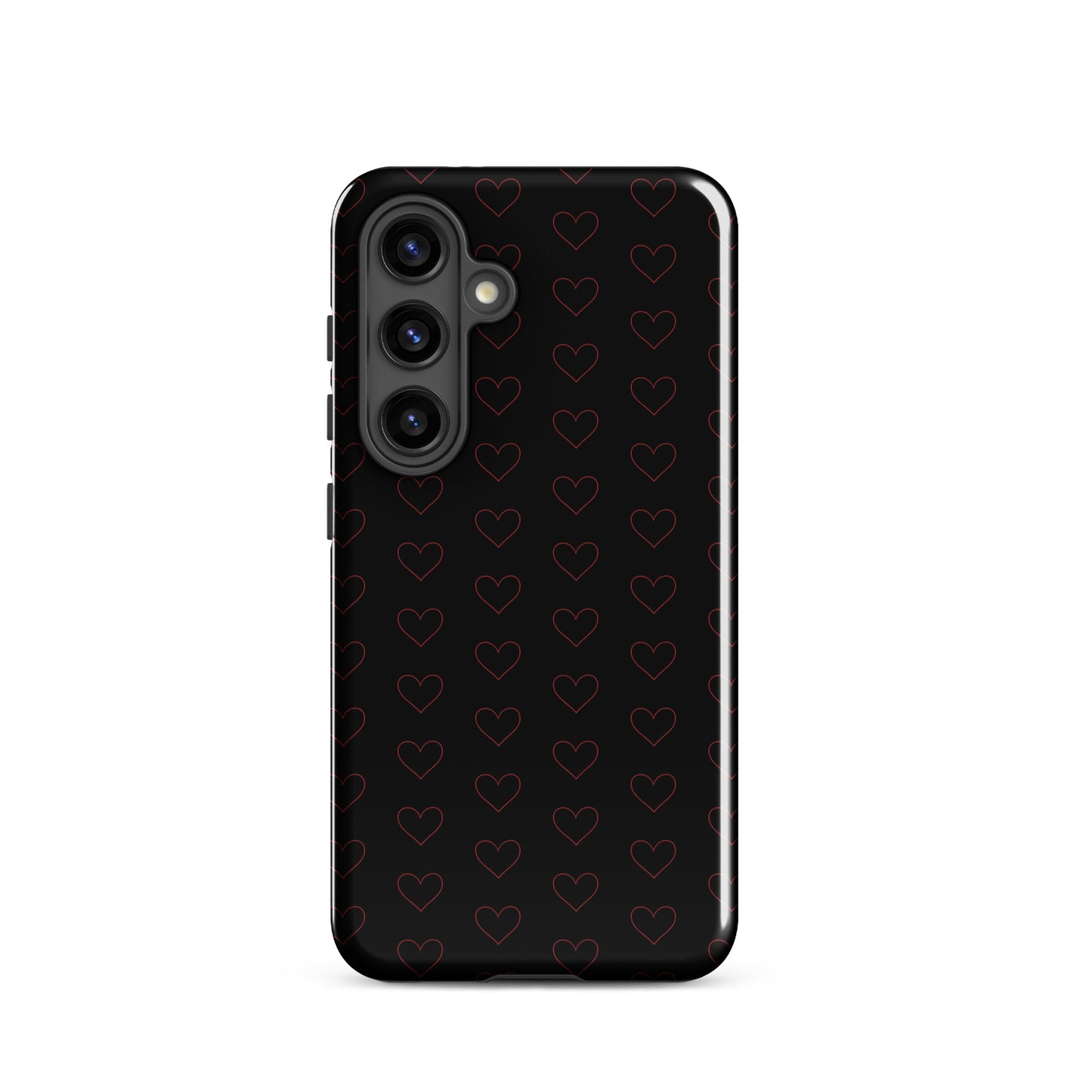 Phone Case for Samsung Galaxy with crimson heart pattern, featuring minimalist design and premium style.