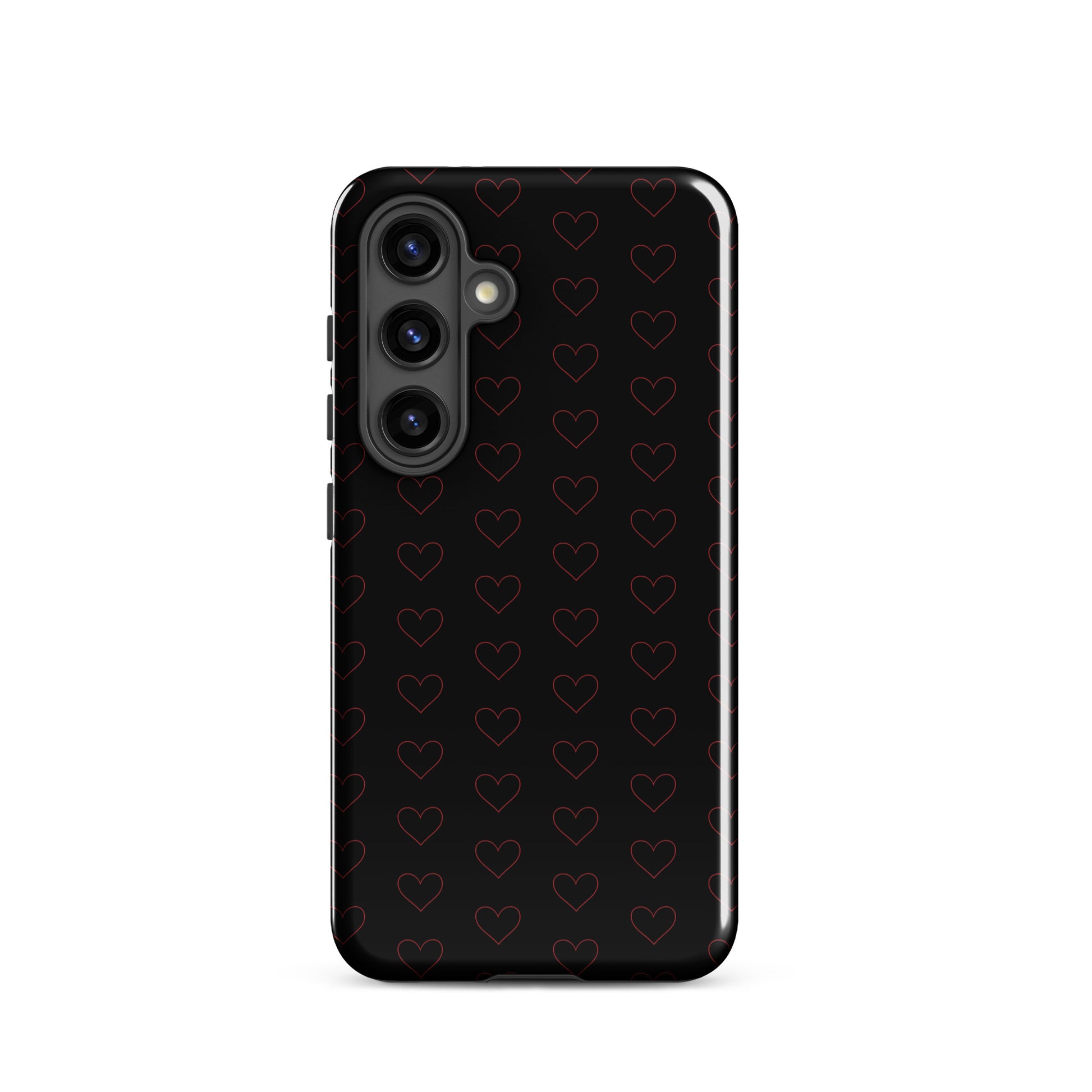Phone Case for Samsung Galaxy with crimson heart pattern, featuring minimalist design and premium style.