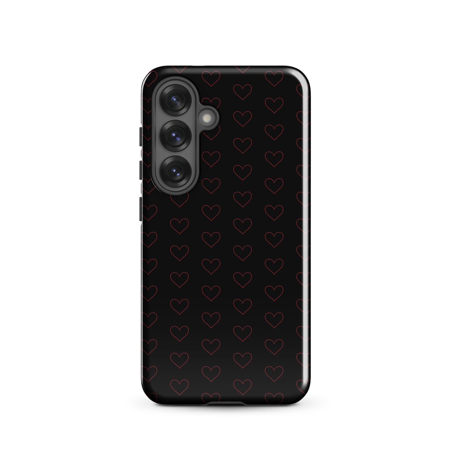 Phone Case for Samsung Galaxy with crimson heart pattern, stylish and modern design, premium protection, elegant minimalist outlines