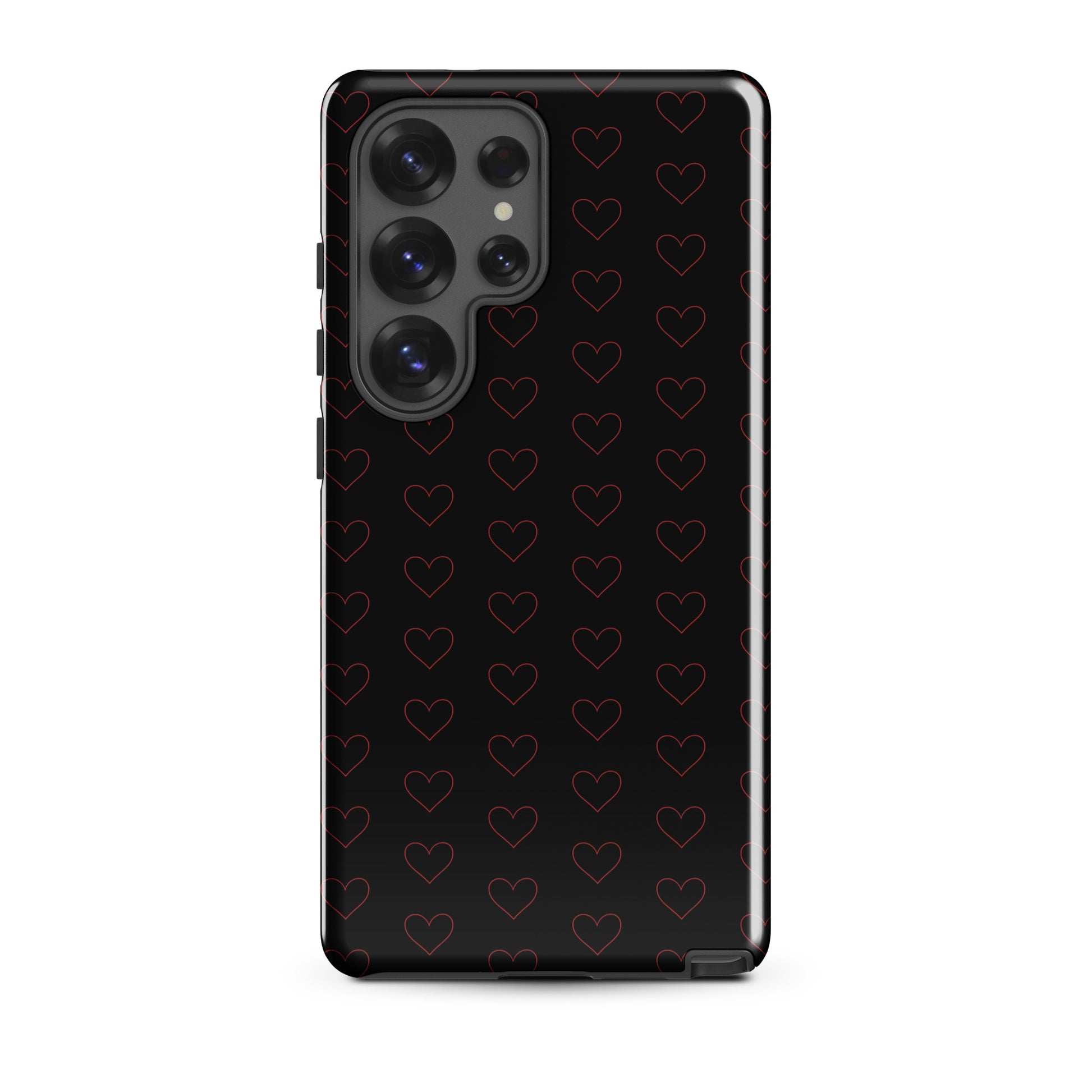 Phone Case for Samsung Galaxy with crimson heart pattern, sleek and modern design