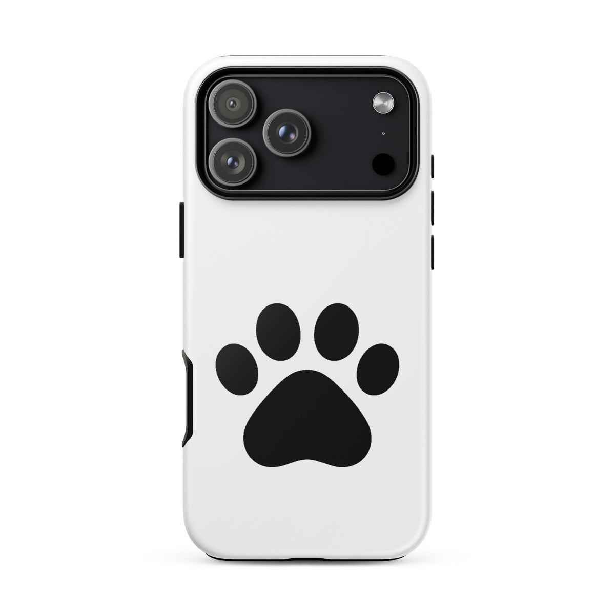 Phone Case with paw print design for iPhone, perfect for pet lovers, showcases minimalist style and durability for cats and dogs lovers.