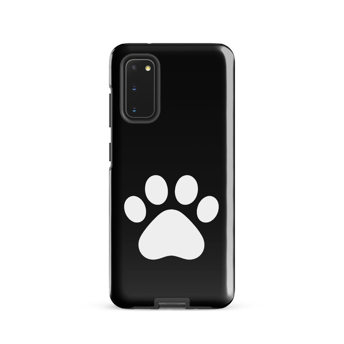Phone Case for Samsung Galaxy with black and white paw print design, perfect for pet lovers. Durable and stylish protection for your device.