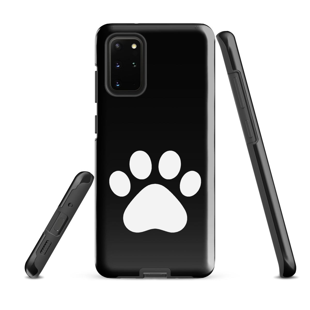Phone Case for Samsung Galaxy with black and white paw print design for pet lovers