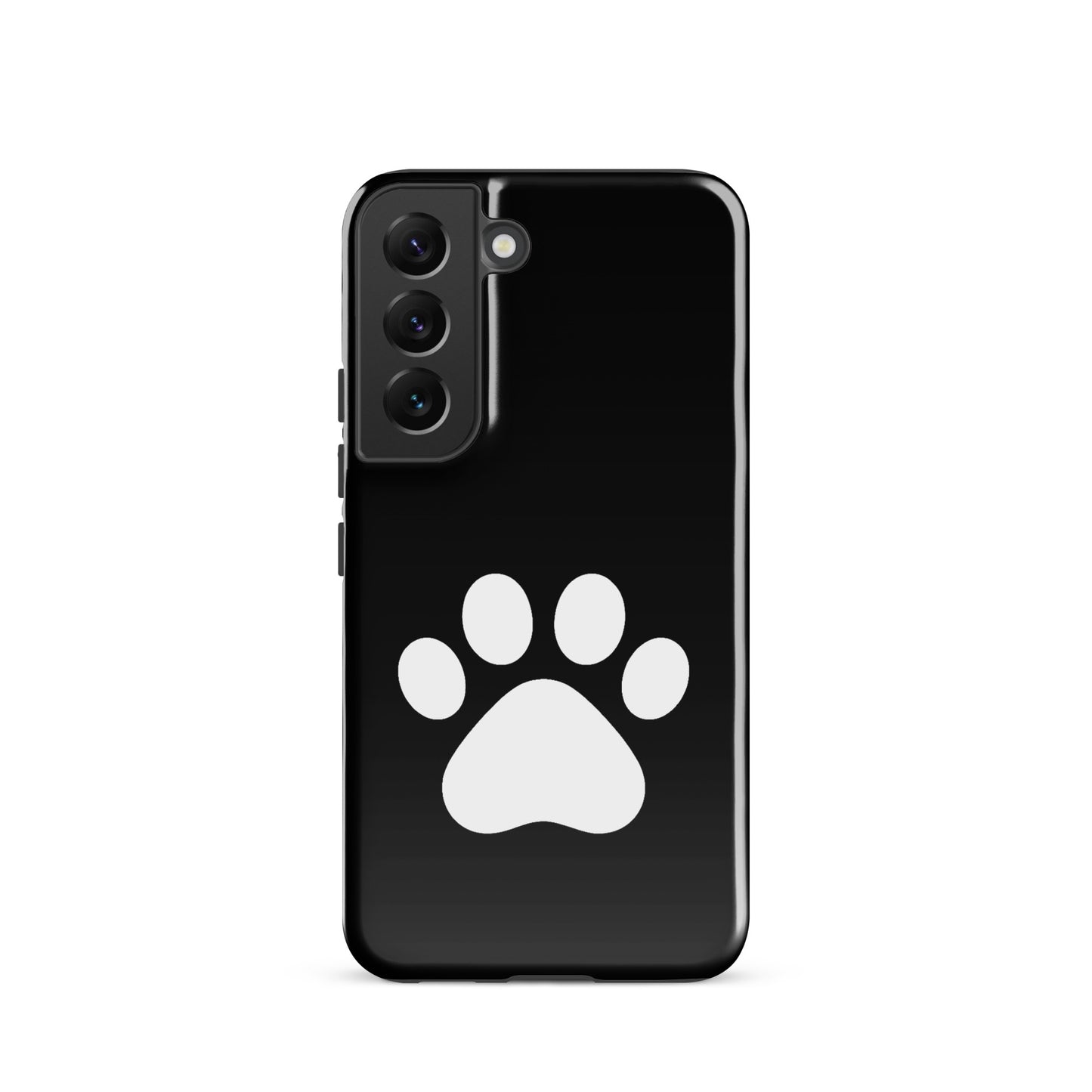 Phone Case for Samsung Galaxy with black and white paw print design for pet lovers