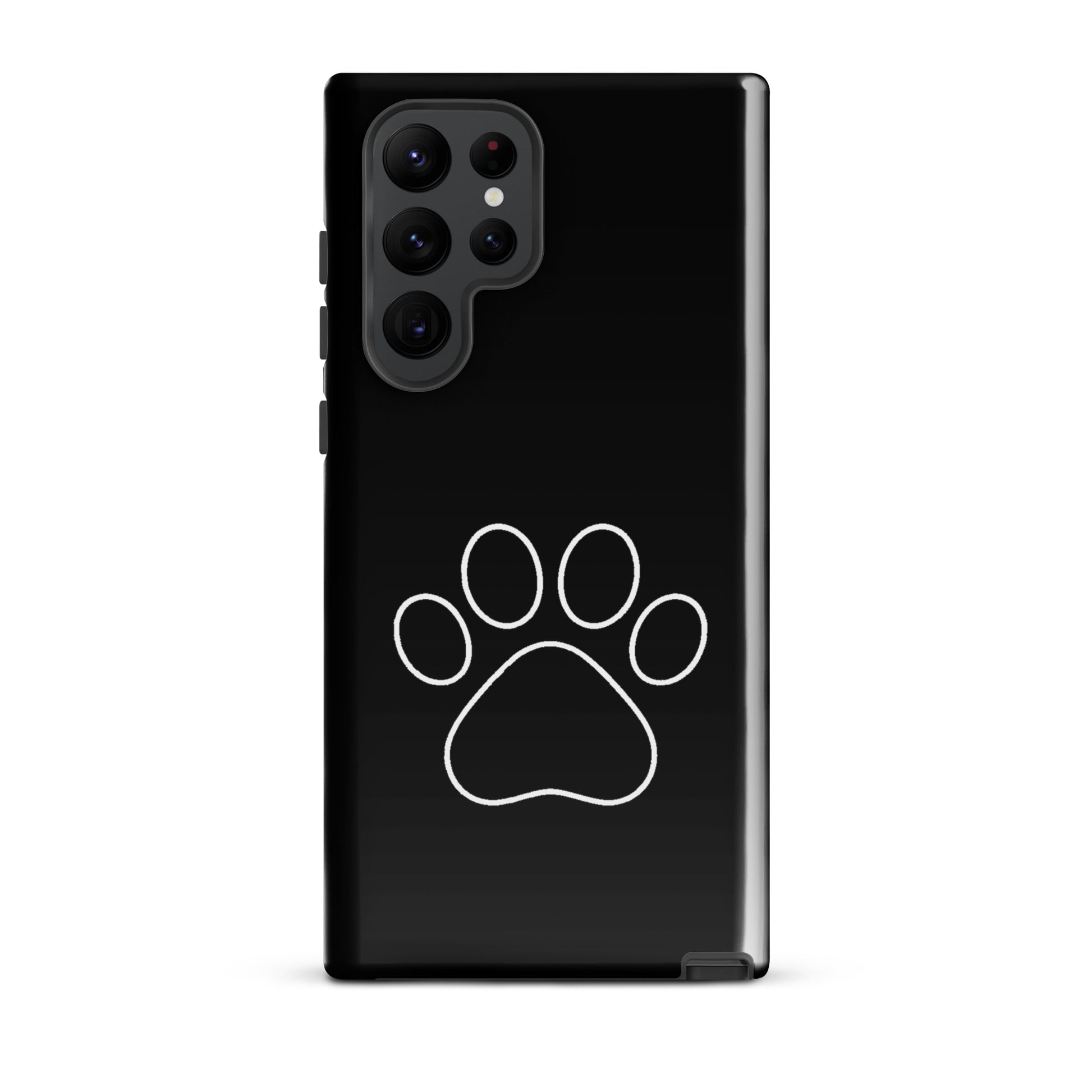 Phone Case for Samsung Galaxy with Black Paw Print Design for Pet Lovers