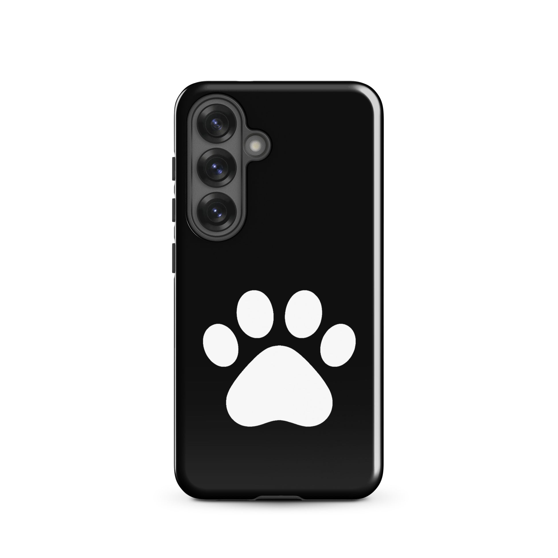 Phone Case for Samsung Galaxy with black and white paw print design for pet lovers