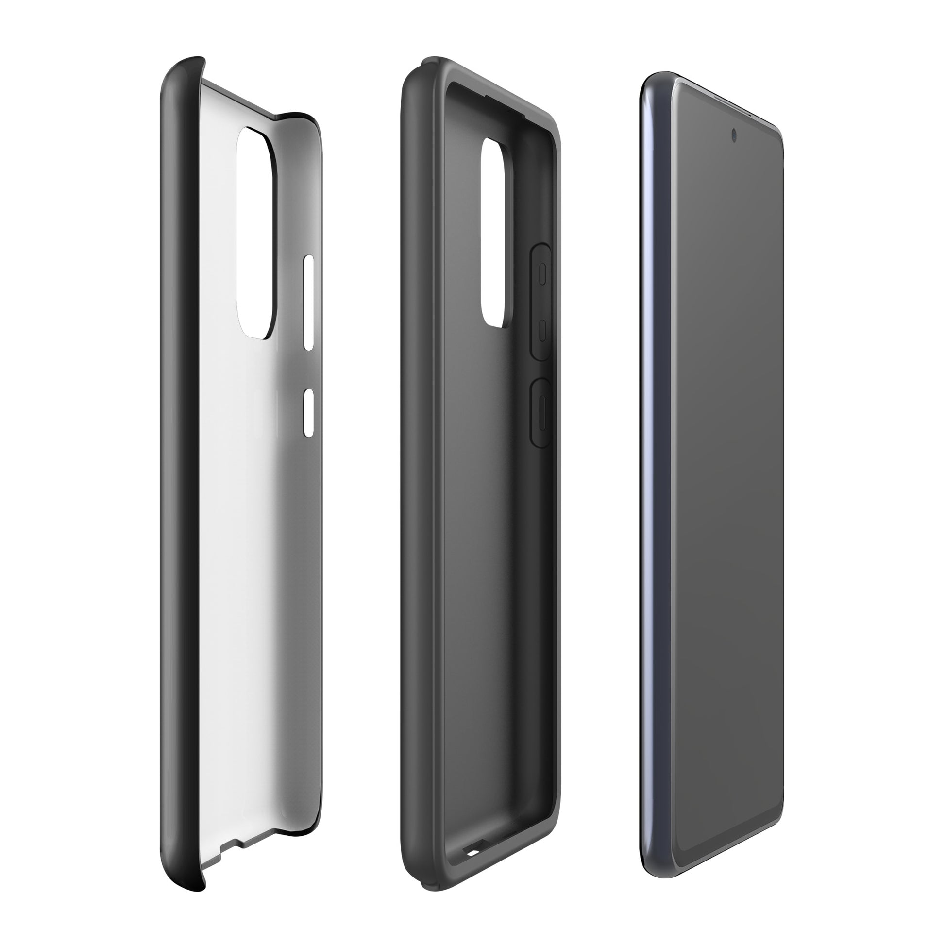 Phone Case for Samsung Galaxy in black with minimalist paw print design, emphasizing style and protection for pet lovers.