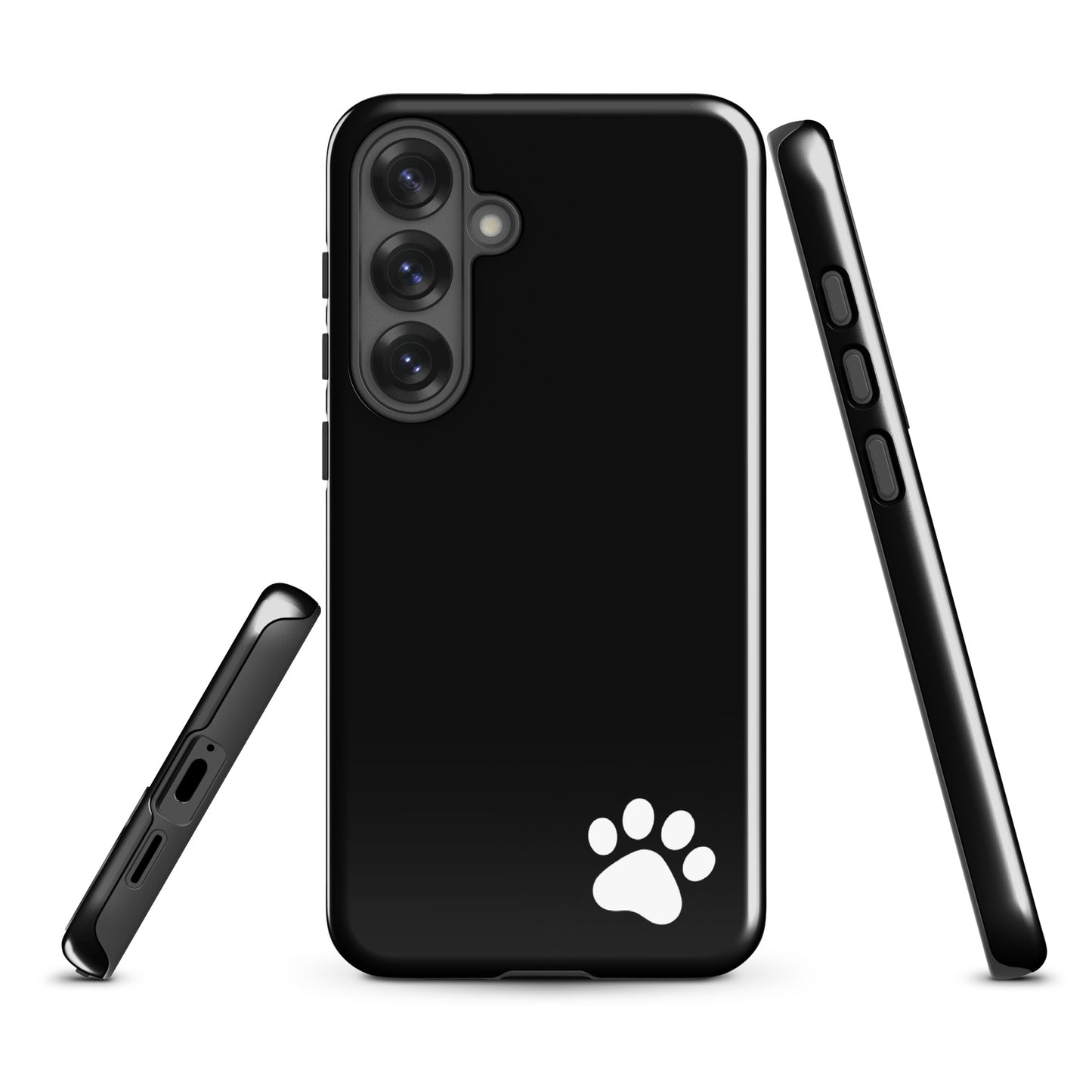 Phone Case for Samsung Galaxy with black paw-print design
