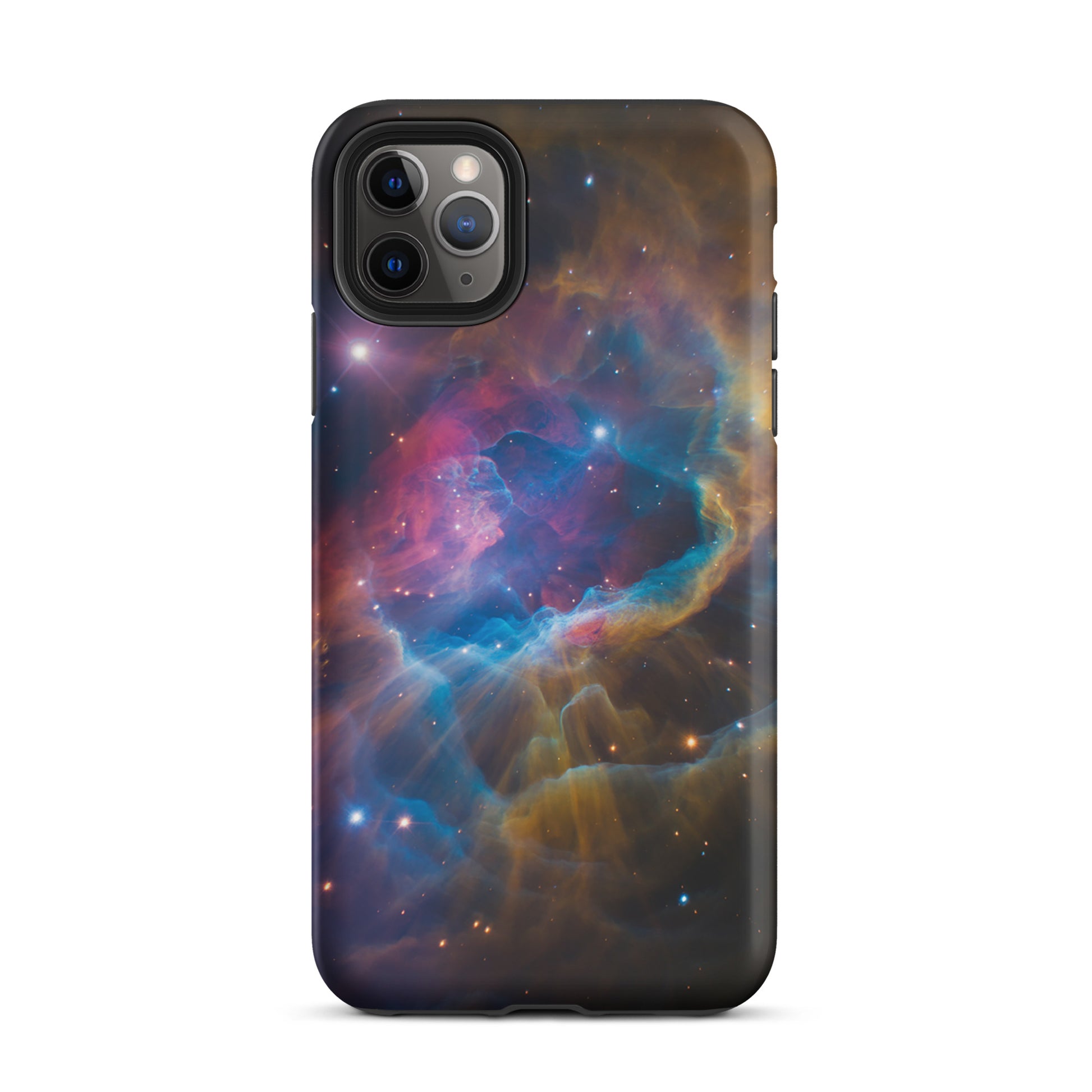 Phone Case for iPhone featuring Nebula Cosmic Dreamscape Starburst Edition with vibrant colors and space design.
