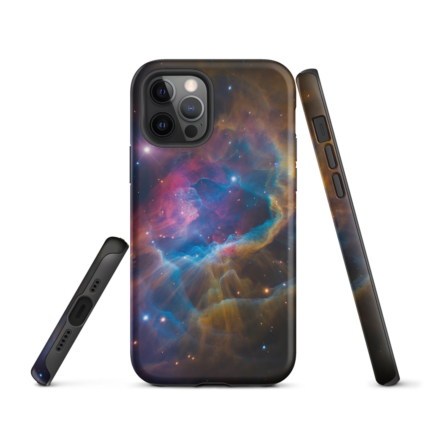 Phone Case for iPhone with Nebula Cosmic Dreamscape design featuring vibrant colors, ideal space-themed accessory.
