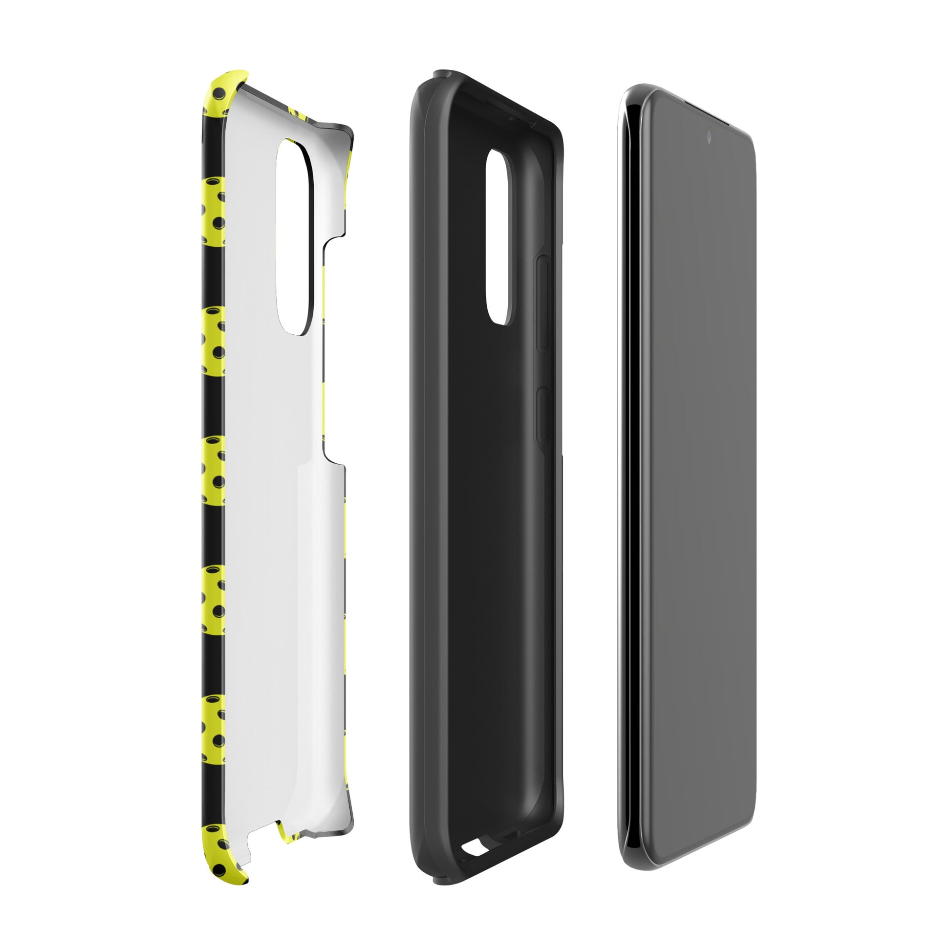 Phone Case for Samsung Galaxy with pickleball pattern, showcasing sporty style and premium protection in a luxury-inspired design.