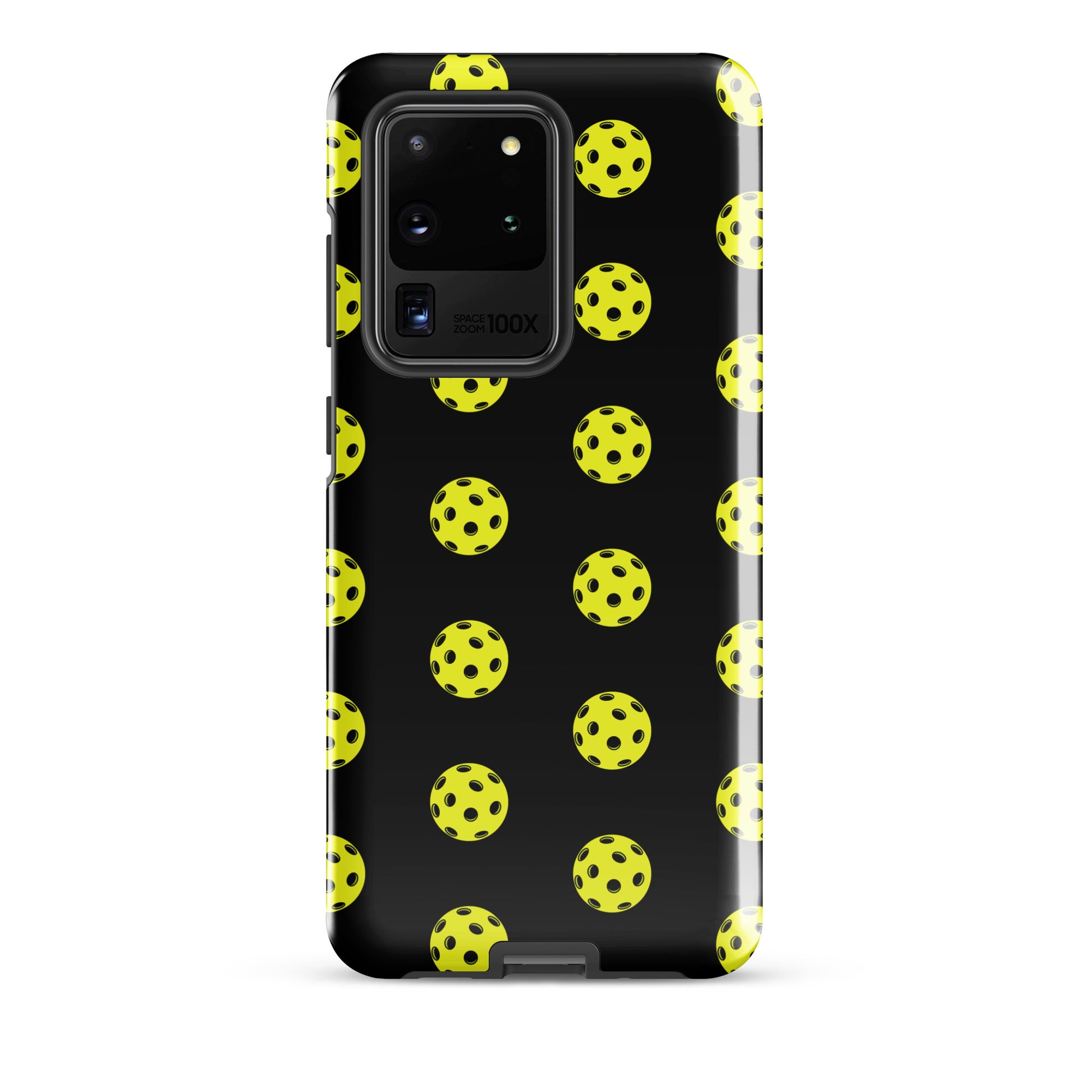 Phone Case for Samsung Galaxy with pickleball pattern, showcasing a sporty style and premium protection with luxury-inspired design.