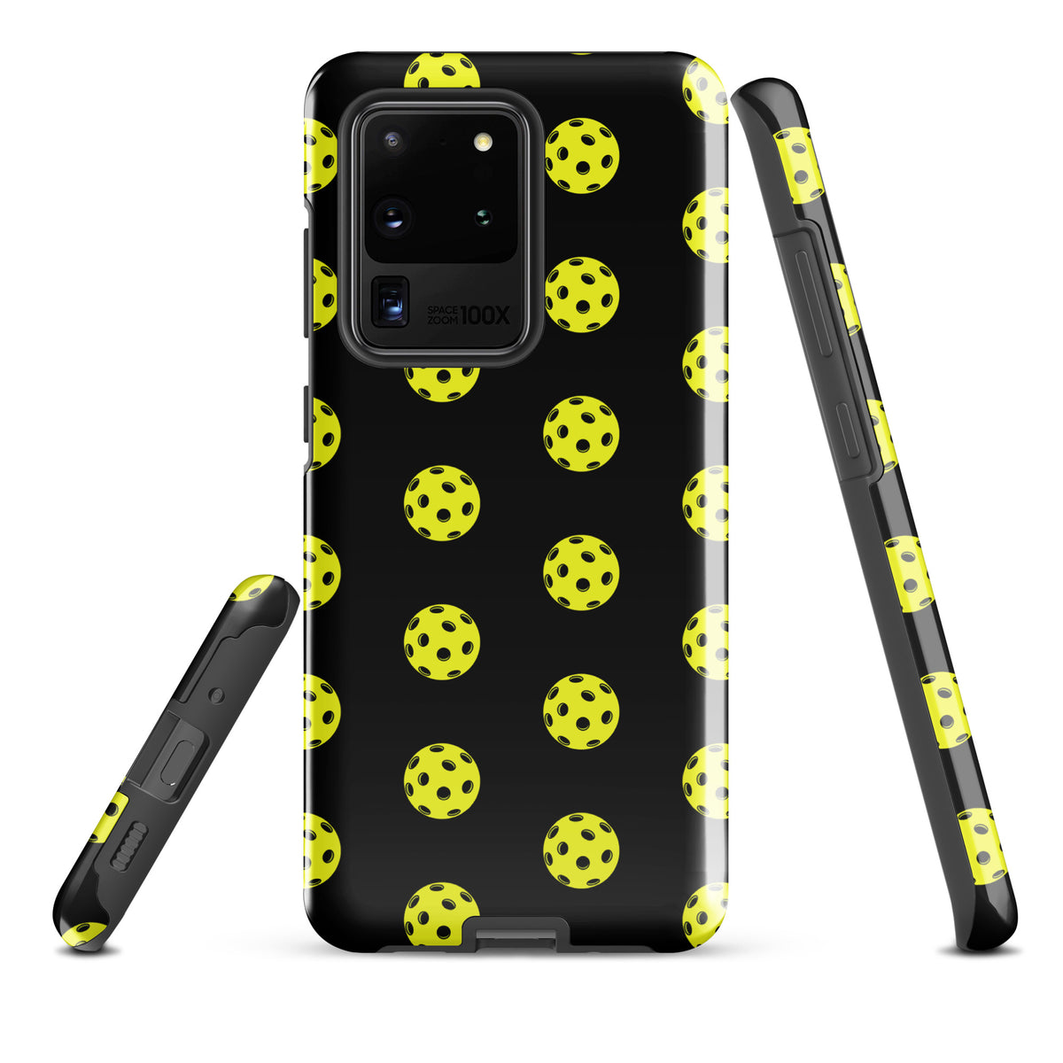 Phone Case for Samsung Galaxy with Pickleball Pattern, luxury design for sporty style, premium protection, pickleball motif.