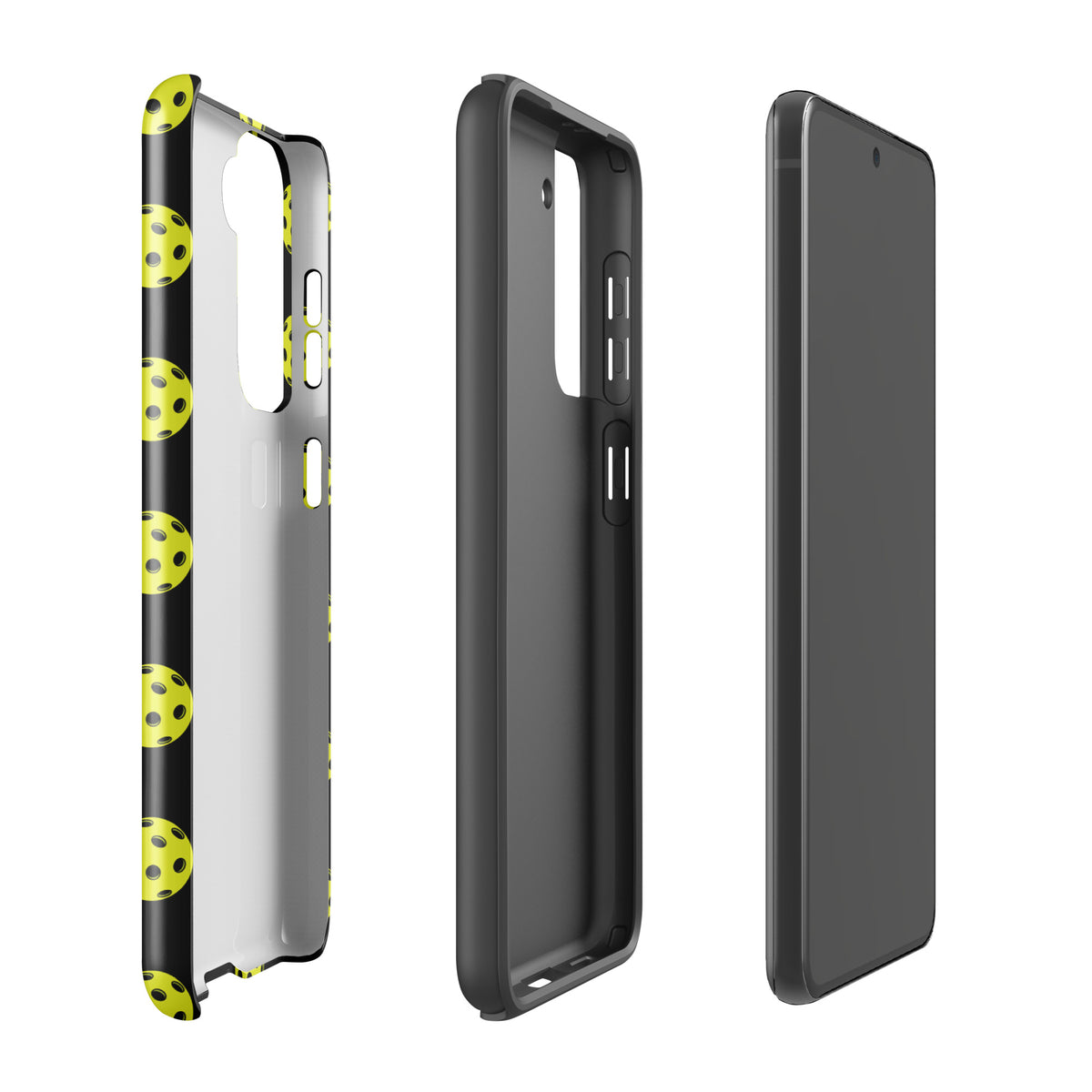 Phone Case for Samsung Galaxy with pickleball pattern, stylish design offering premium protection for sports enthusiasts.