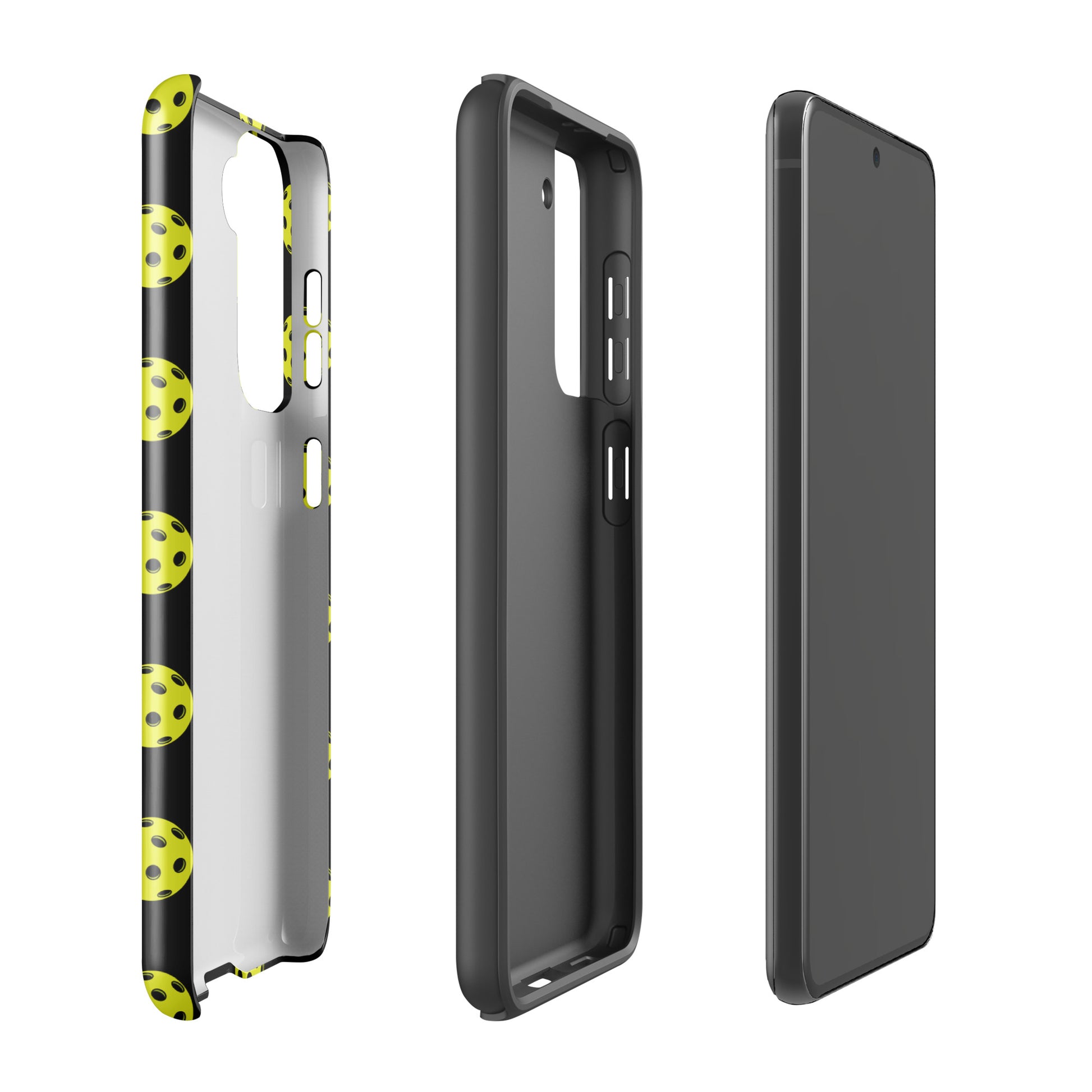 Phone Case for Samsung Galaxy with pickleball pattern, stylish design offering premium protection for sports enthusiasts.