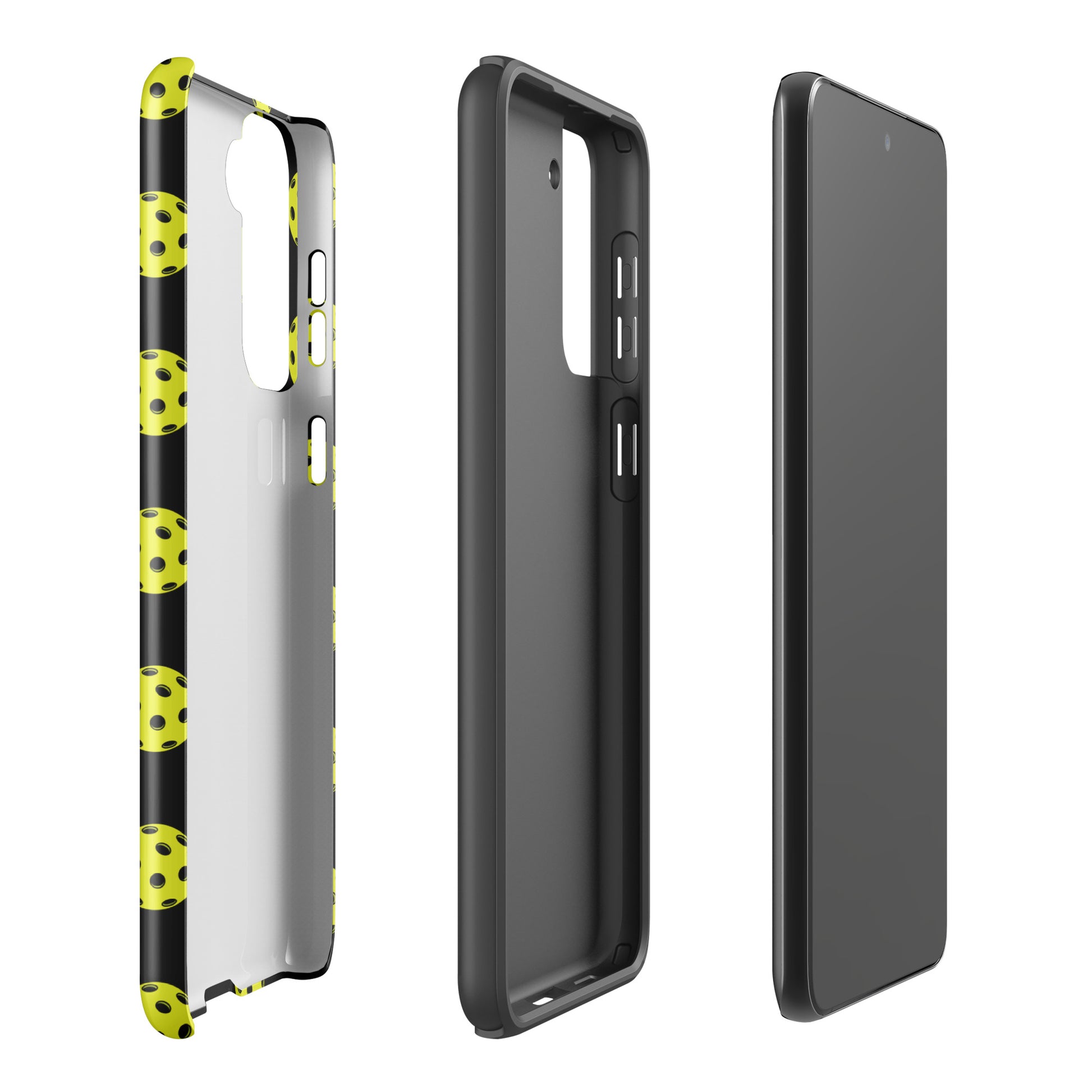 Phone Case for Samsung Galaxy with pickleball pattern, luxury-inspired design, sporty style, premium protection, pickleball motif.