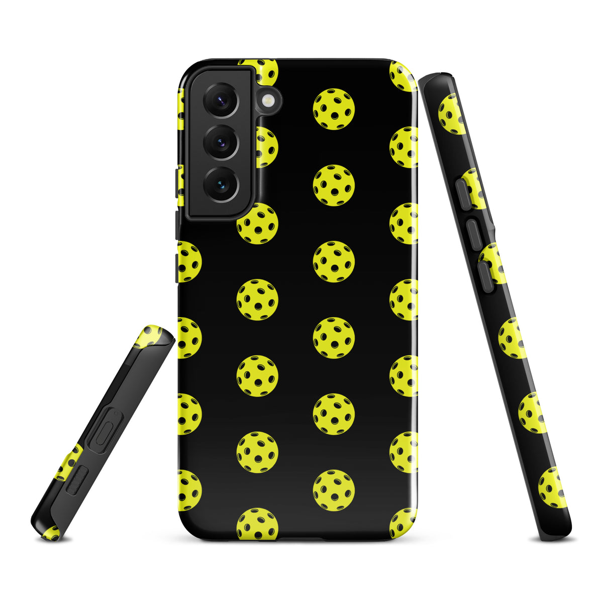 Phone Case for Samsung Galaxy with pickleball pattern, sporty design, and premium protection for fans and players.