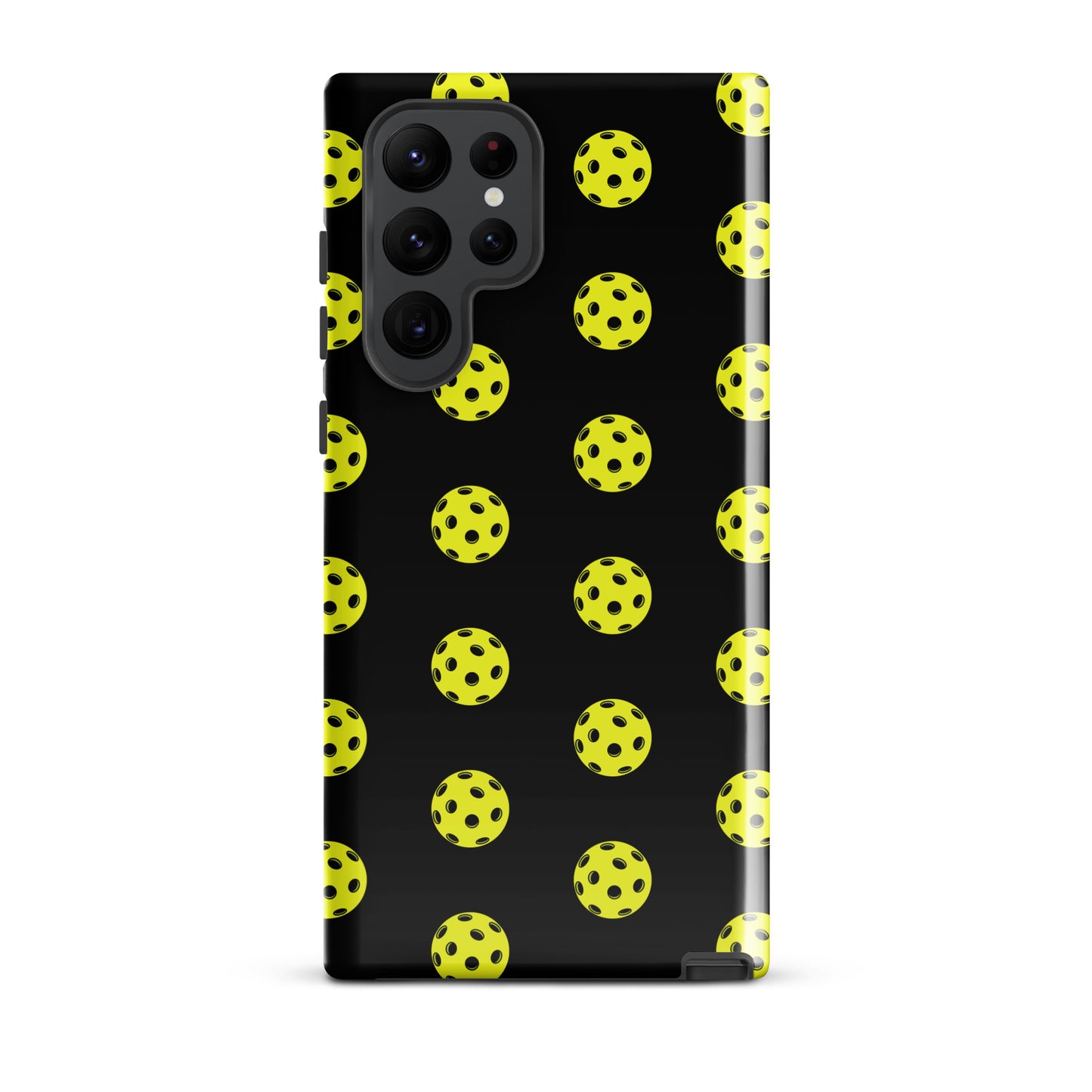 Phone Case for Samsung Galaxy with pickleball pattern, luxury-inspired design, premium protection, sporty style for pickleball fans.