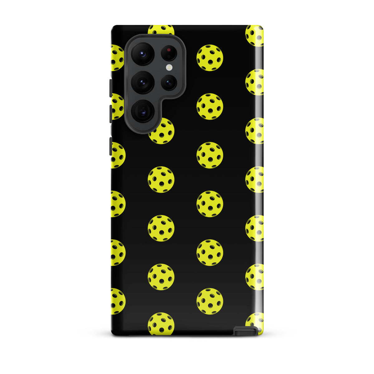 Phone Case for Samsung Galaxy with pickleball pattern, luxury-inspired design, premium protection, sporty style for pickleball fans.