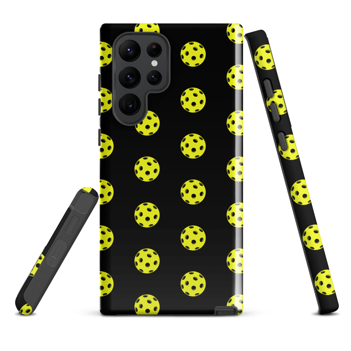 Phone Case for Samsung Galaxy with pickleball pattern, sporty style design, premium protection, luxury-inspired for pickleball fans.