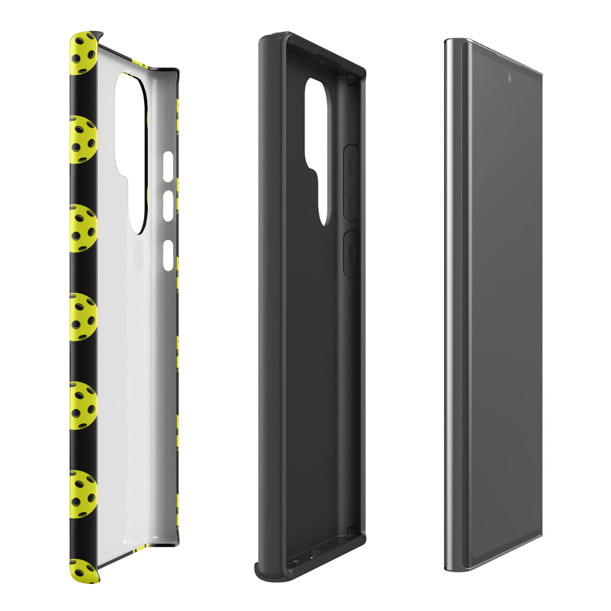 Phone Case for Samsung Galaxy with pickleball pattern, showcasing sporty style and premium protection for fans and players.