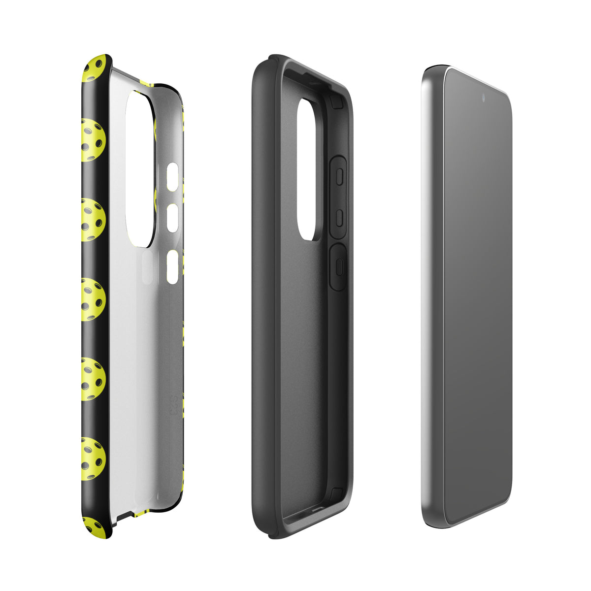 Phone Case for Samsung Galaxy with pickleball pattern, offering premium protection and sporty style for pickleball enthusiasts.