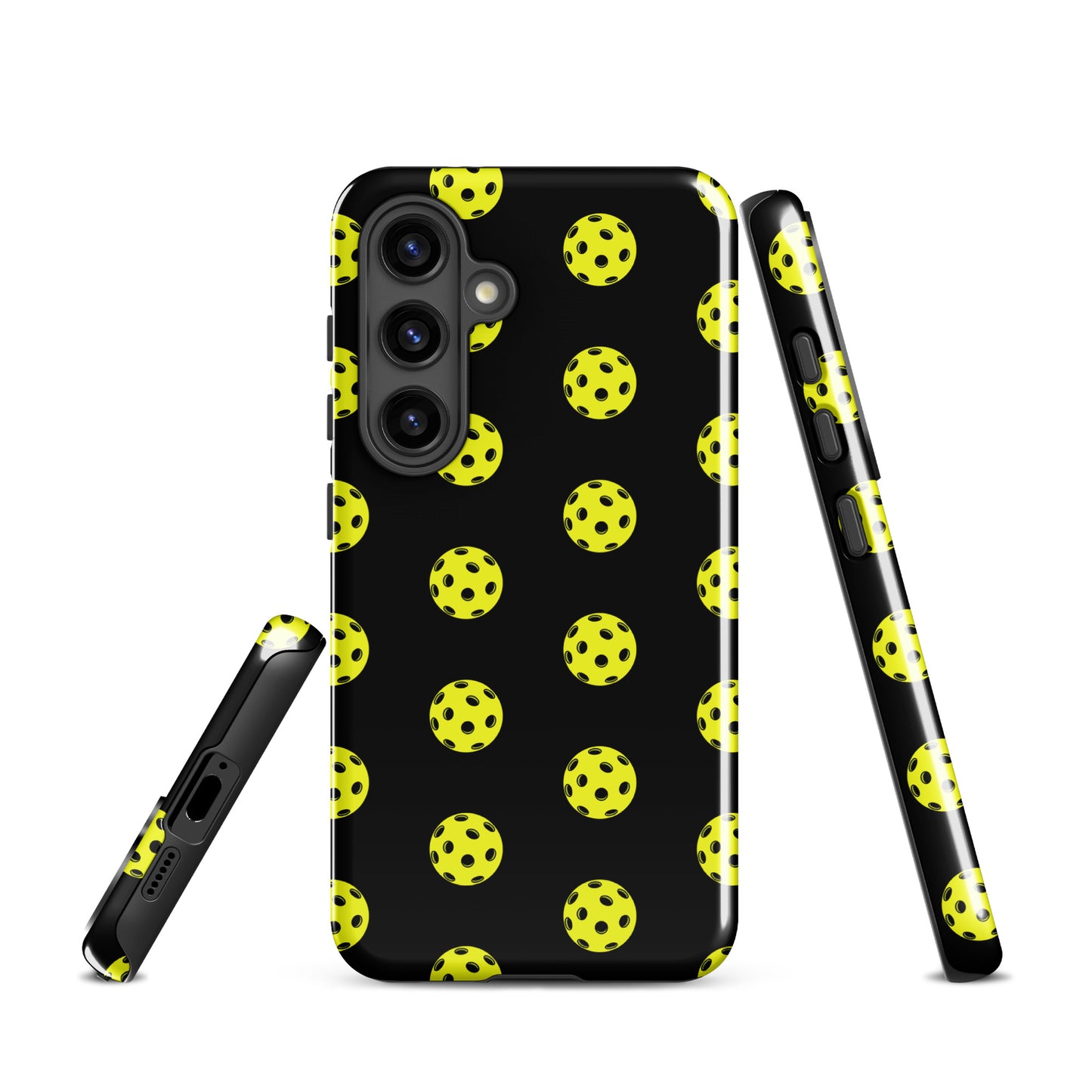 Phone Case for Samsung Galaxy with pickleball pattern in bold design, offering sporty style and premium protection.