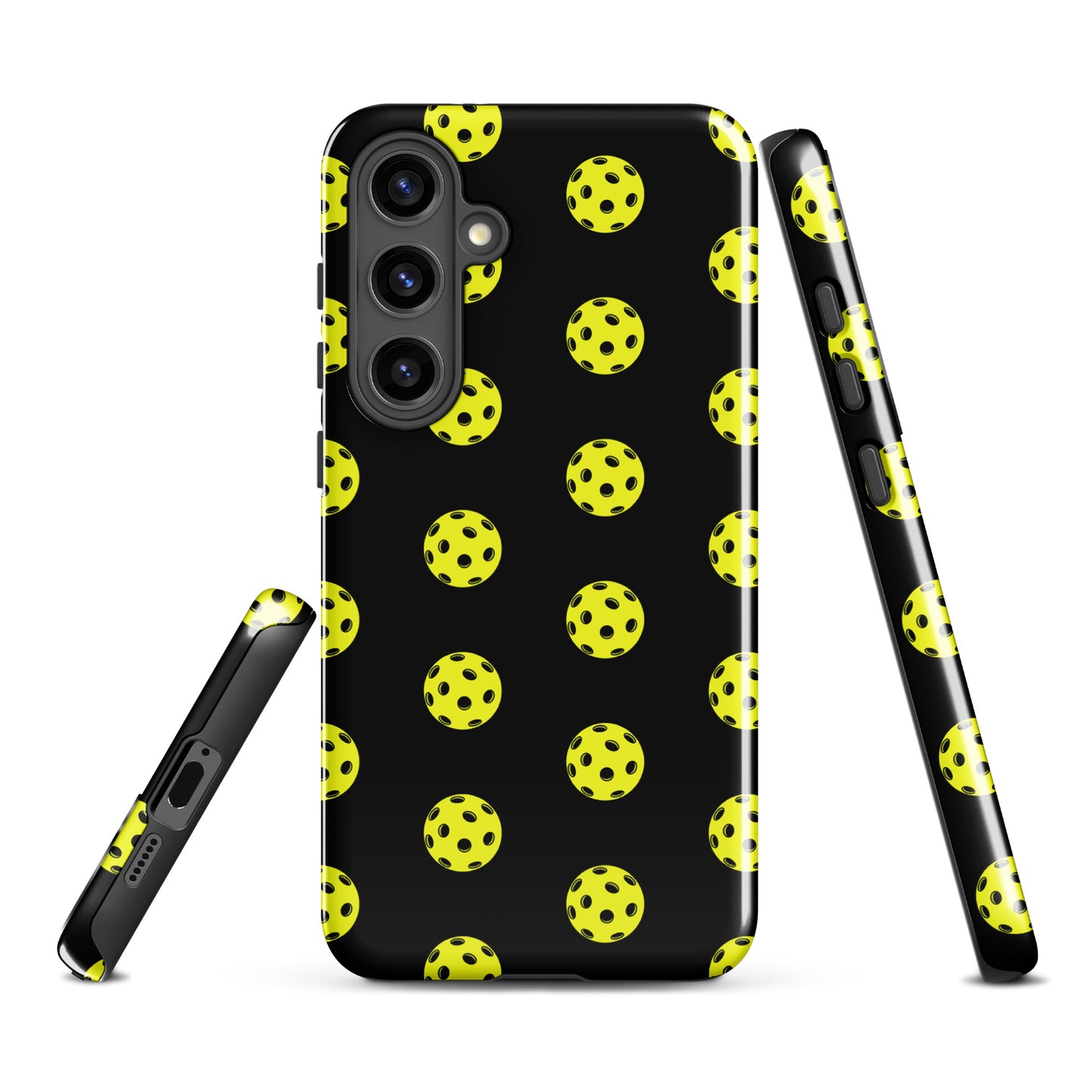 Phone Case for Samsung Galaxy with pickleball pattern, sporty style, luxury design, premium protection case for pickleball enthusiasts.