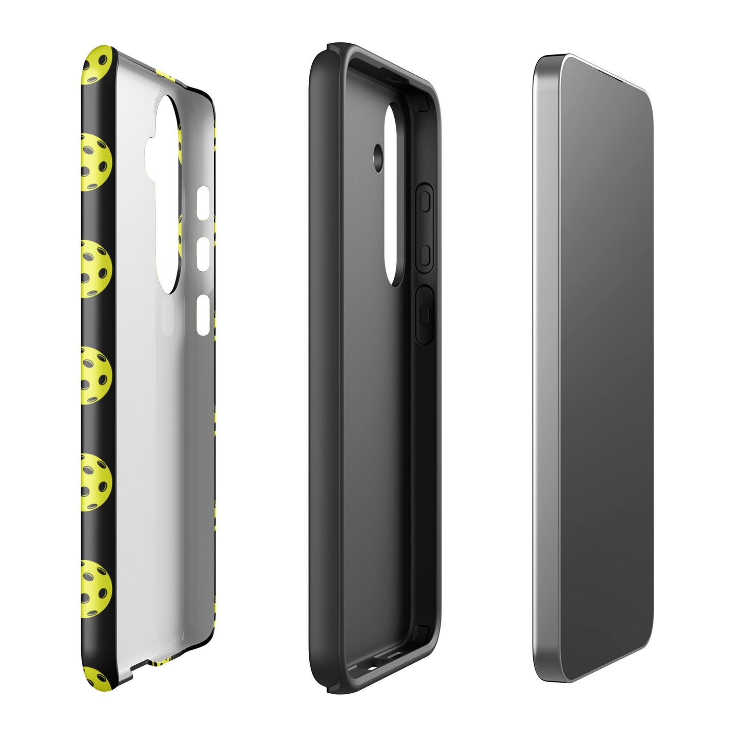 Phone Case for Samsung Galaxy with pickleball pattern, offering premium protection and sporty style for fans of the game.