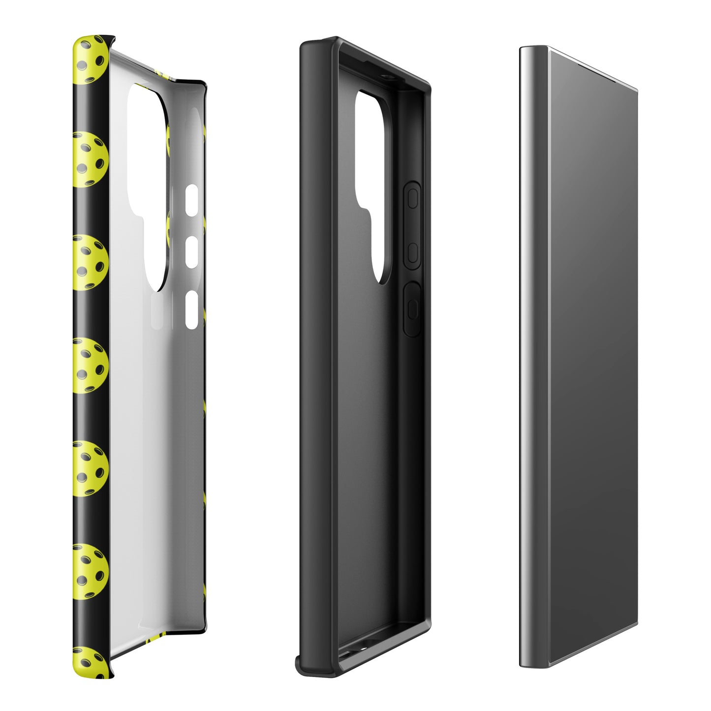 Phone Case for Samsung Galaxy with pickleball pattern, sporty style, premium protection, luxury design, pickleball motif.