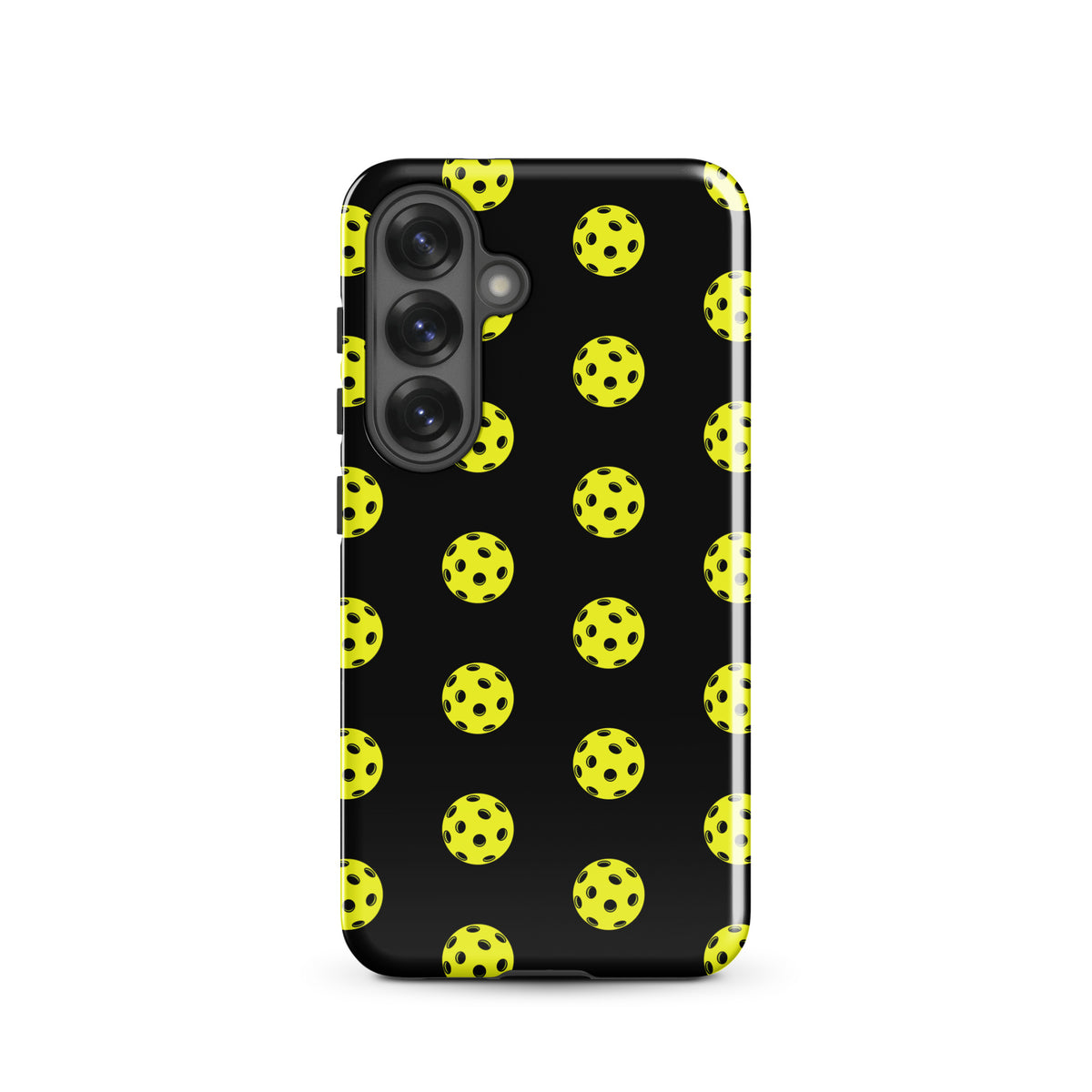 Phone Case featuring pickleball pattern for Samsung Galaxy, luxury-inspired sporty style, perfect for pickleball enthusiasts.
