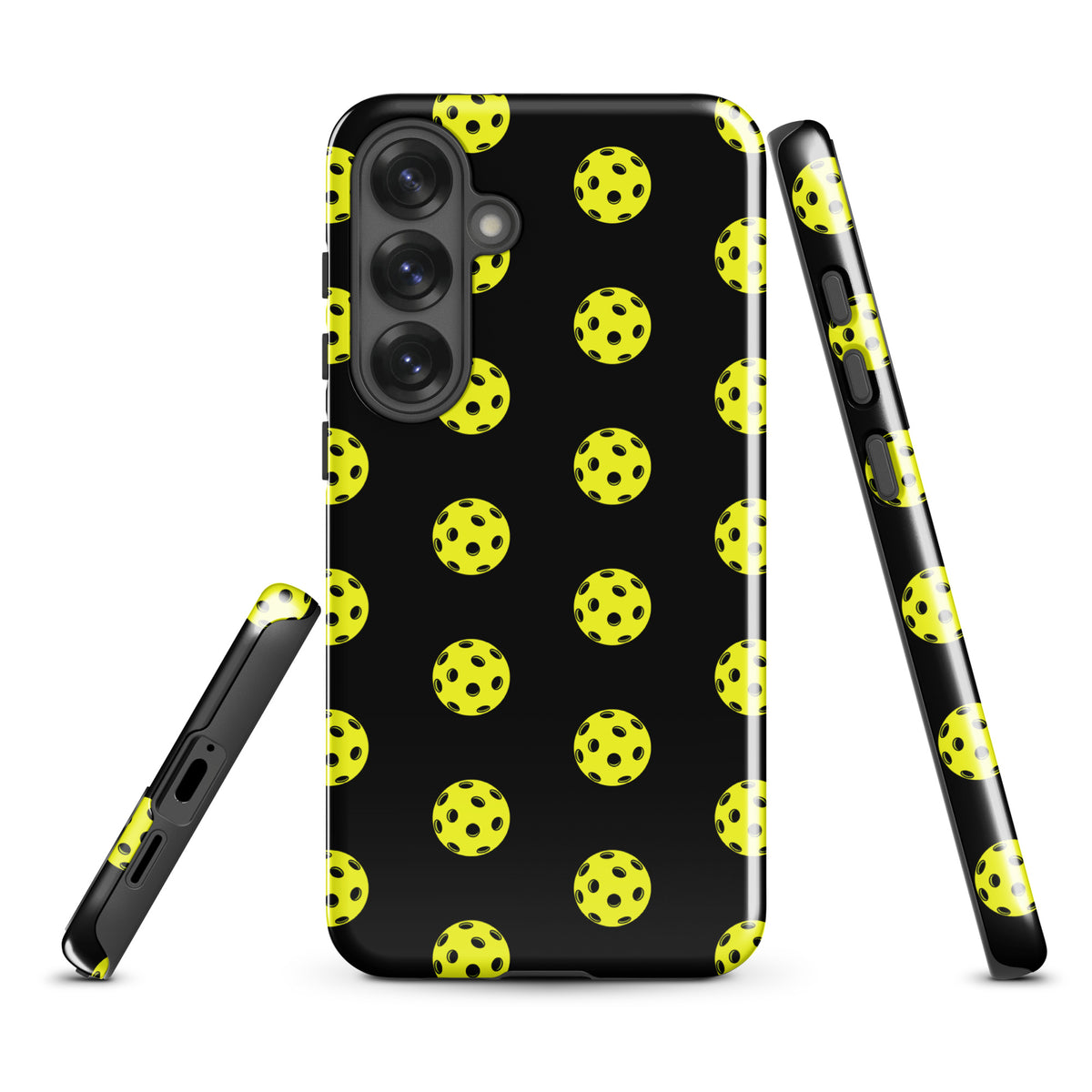 Phone Case for Samsung Galaxy with pickleball pattern for sporty style and protection; luxury-inspired design highlighting pickleball passion.