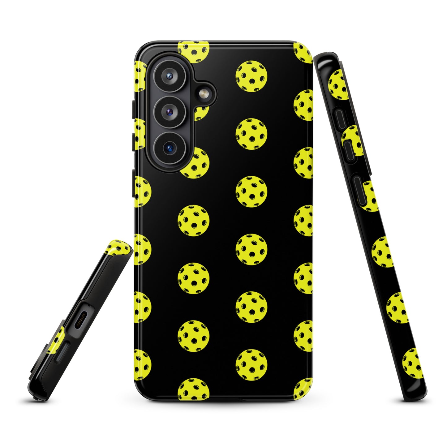 Phone Case for Samsung Galaxy with pickleball pattern, showcasing a sporty and playful style, perfect for pickleball enthusiasts.