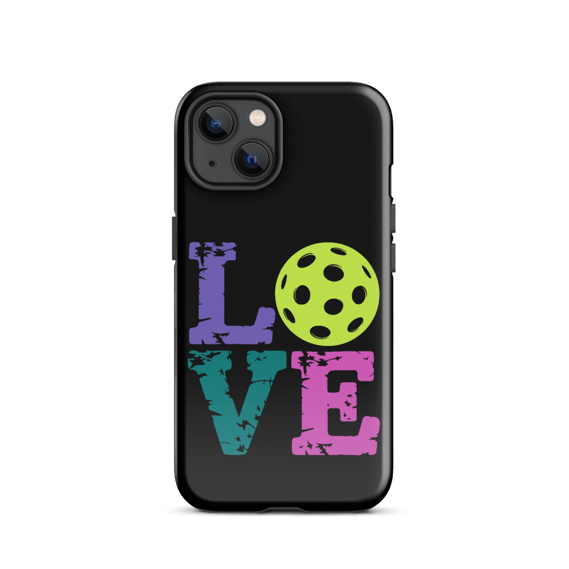 Phone Case for iPhone with pickleball LOVE design, perfect for pickleball fans.