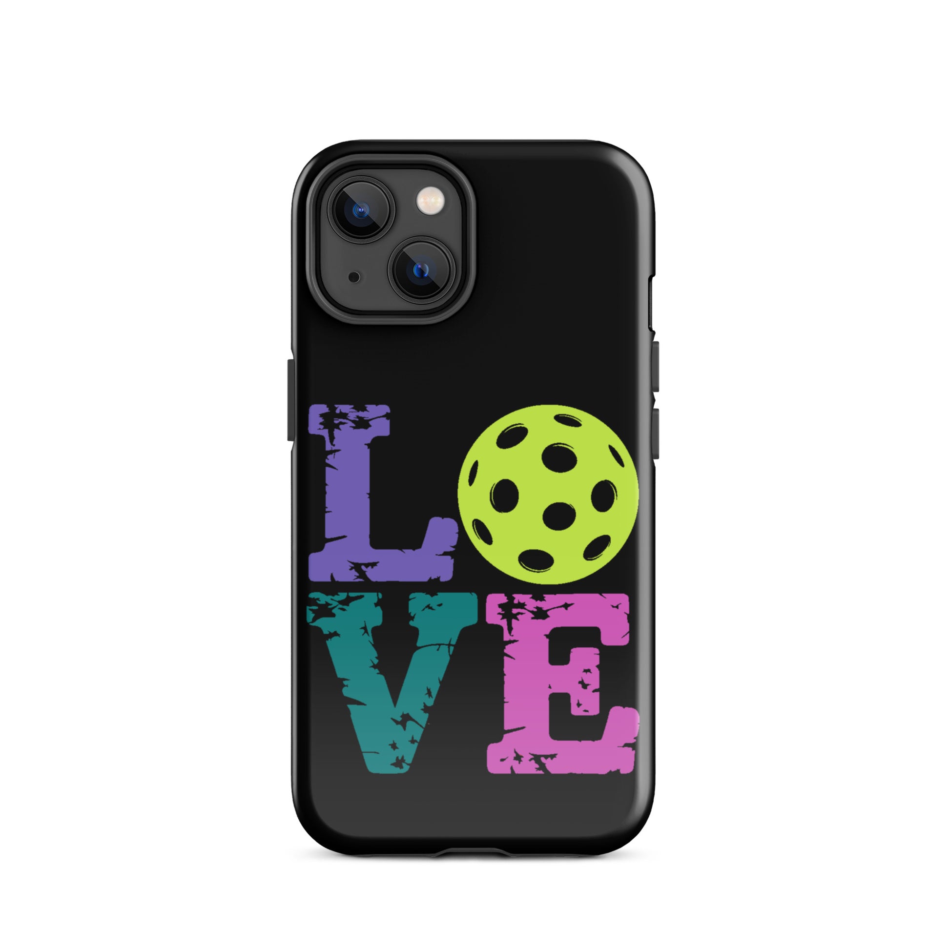 Phone Case for iPhone with love design featuring a pickleball, ideal for pickleball fans who want to showcase their passion.