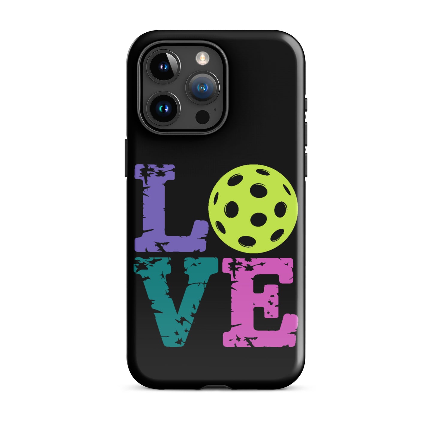 Phone Case for iPhone with LOVE design featuring pickleball for fans