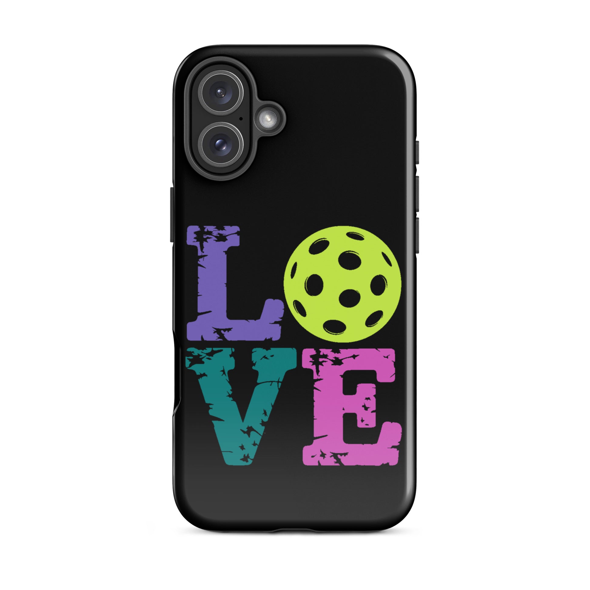 Phone Case for iPhone with LOVE pickleball design for fans.