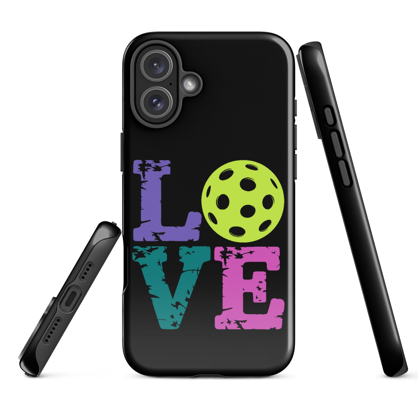 Phone Case for iPhone with LOVE design featuring pickleball for enthusiasts