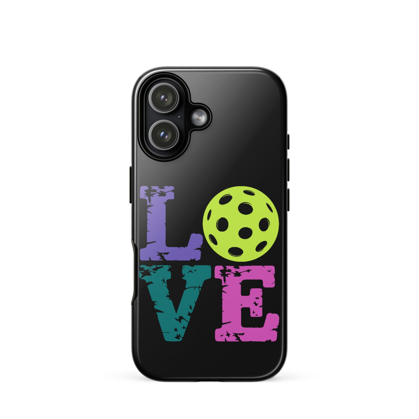 Phone Case for iPhone with Love Design featuring a pickleball for pickleball fans.